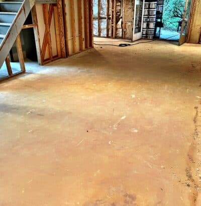 before metallic epoxy