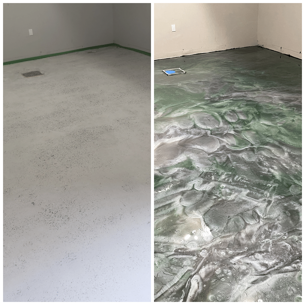 commercial epoxy before and after