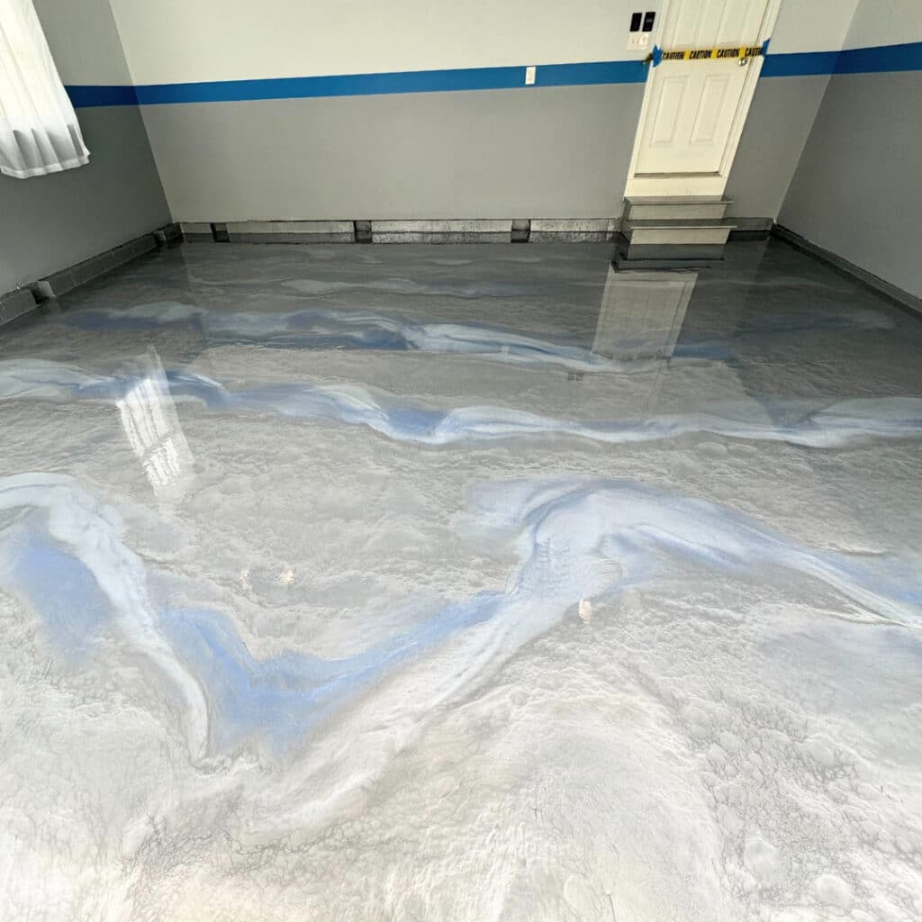 Metallic epoxy floor in New Castle, DE