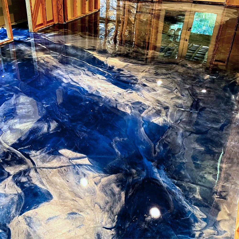 custom metallic floor