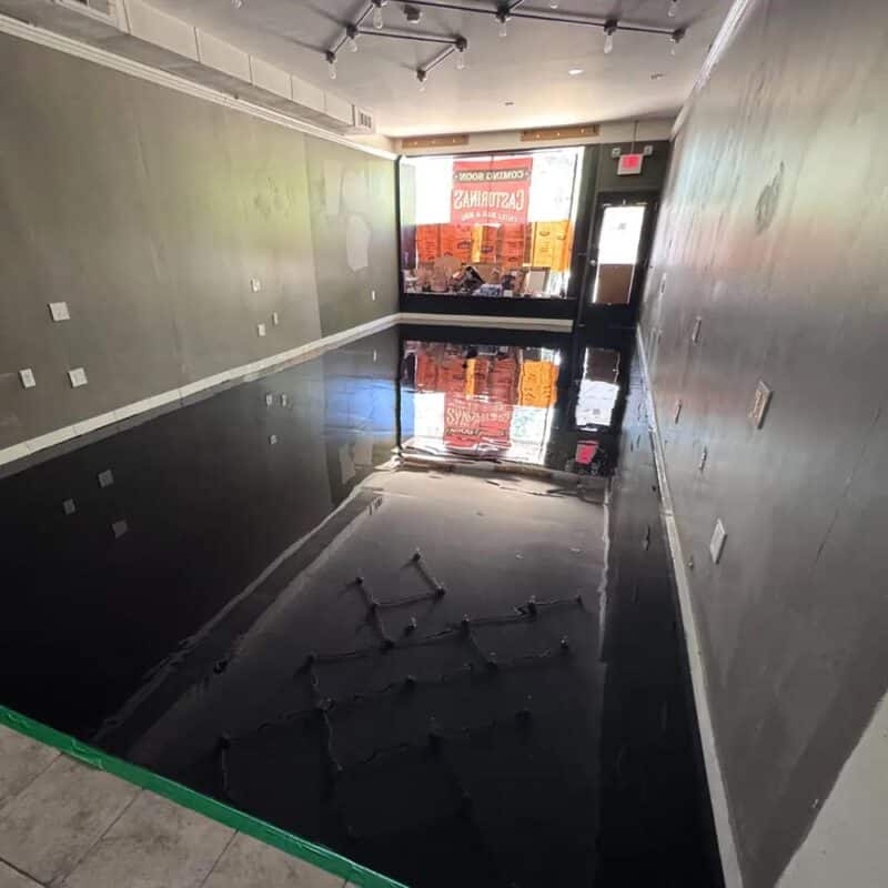 epoxy base in restaurant