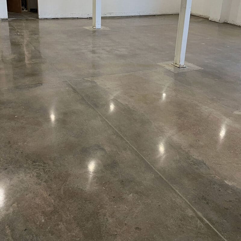 polished concrete record store