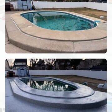 pool deck before and after