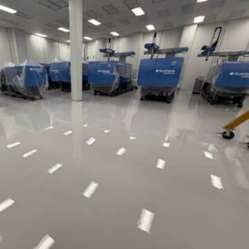 shop after new epoxy